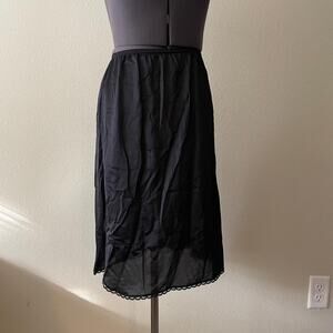 vintage black lace slip skirt size XS/S